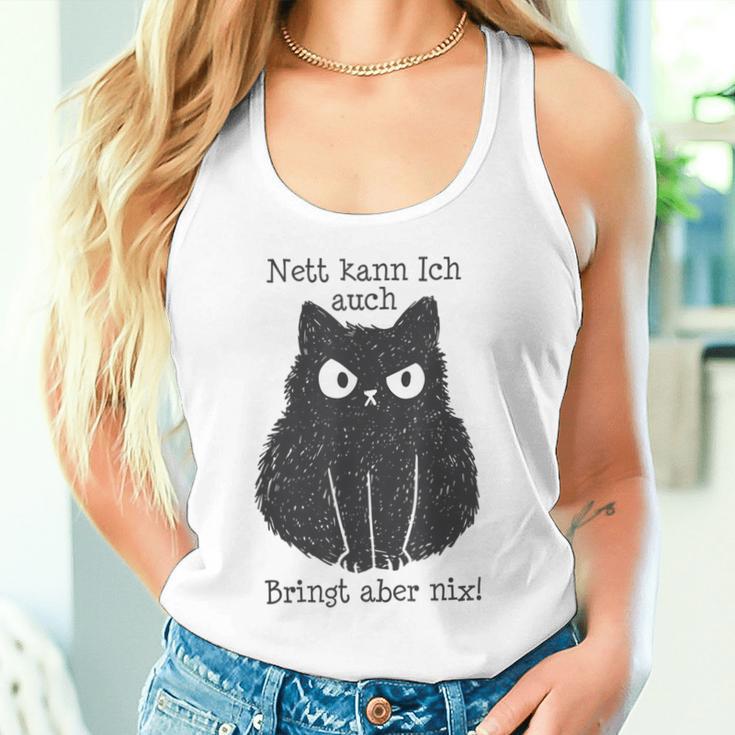 Nett Kann Ich Auch Bringt Aber Nix Cat Fun Gray S Tank Top