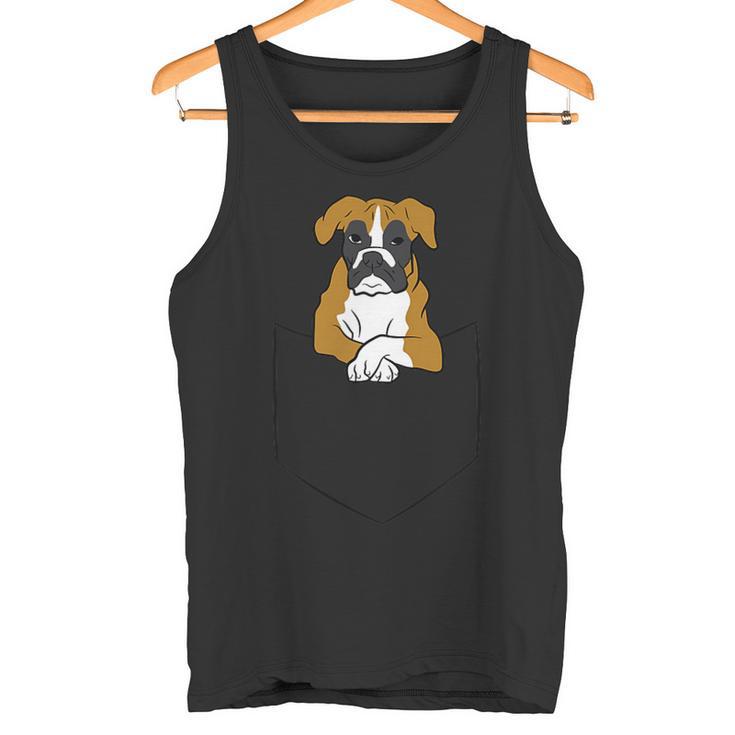 Boxer Dog In Bag Boxer Dog In Bag Dog Boxer Tank Top