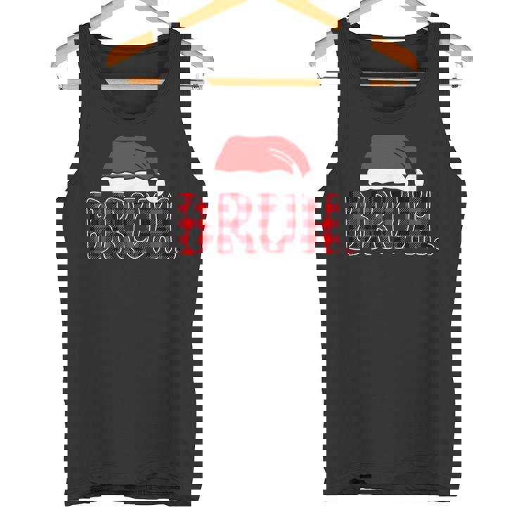 Bruh Christmas Plaid Teens Boys Kids Xmas Pajamas Tank Top