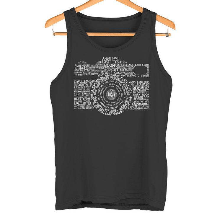 Camera Description Photographer Photography Tank Top