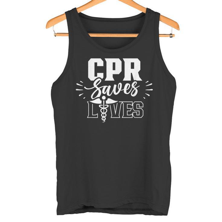 Cpr Rettet Leben Paramedic Emergency Paramedic Profession Tank Top