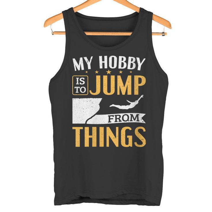 Damen Cliff Jump Mein Hobby Iston Dingen Zu Springen Klippenspringen Mit-Ausschnitt Tank Top