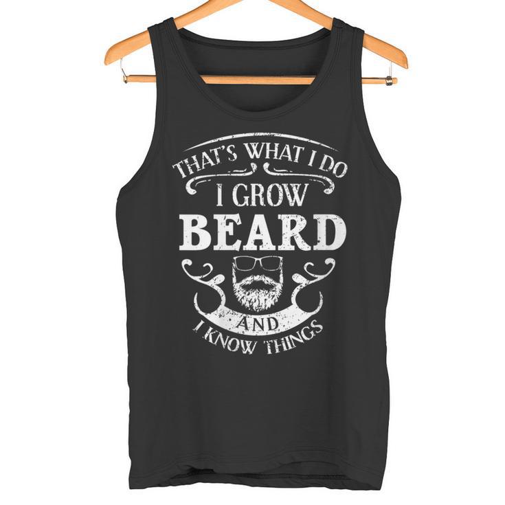 Damen Das Ist Was Ich Mache Ich Züchte Beard Und Ich Weiß Dinge Mit-Ausschnitt Tank Top