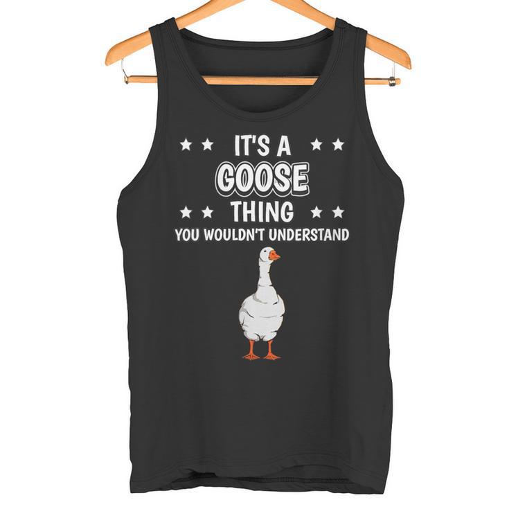 Damen Ist So Ein Gans Ding Lustiger Spruch Gänse Mit-Ausschnitt Tank Top