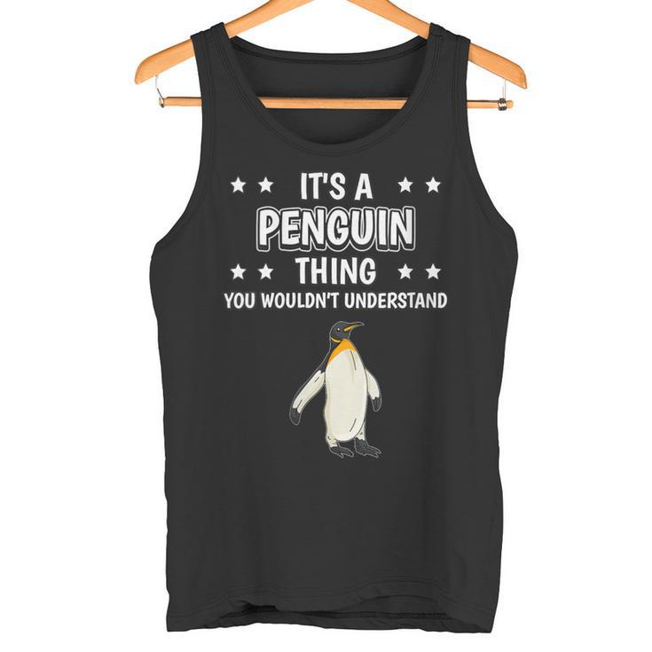 Damen Ist So Ein Pinguin Ding Lustiger Spruch Pinguine Mit-Ausschnitt Tank Top