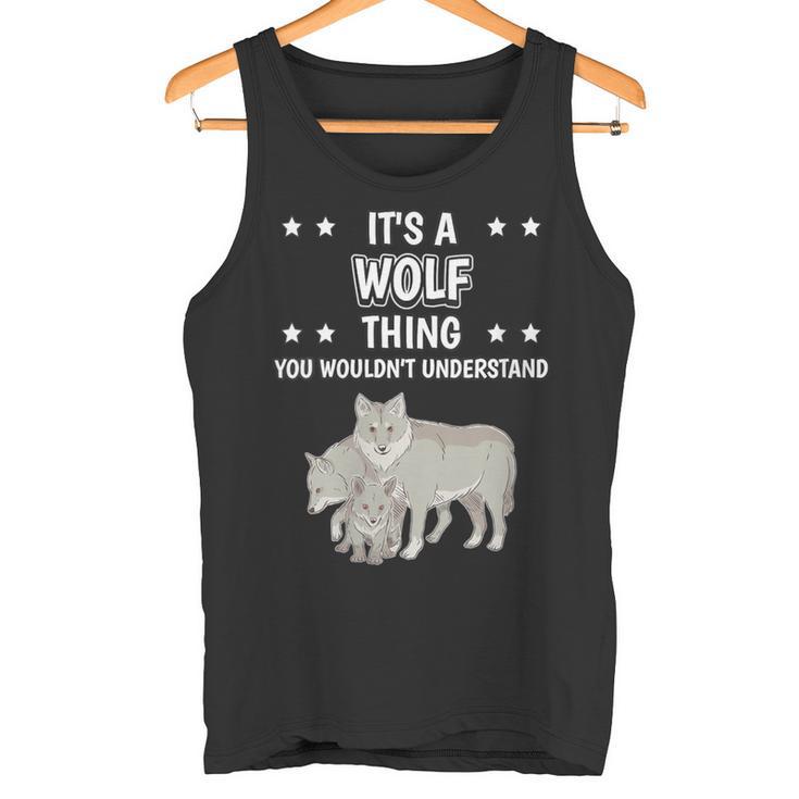 Damen Ist So Ein Wolf Ding Lustiger Spruch Wölfe Mit-Ausschnitt Tank Top