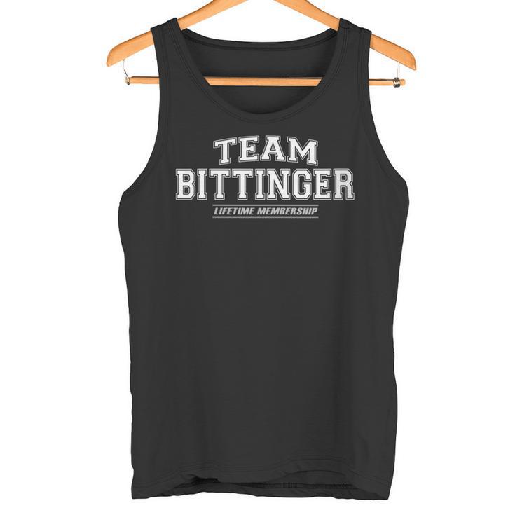 Damen Team Bittinger Stolzer Familiennachname Nachname Geschenk Mit-Ausschnitt Tank Top