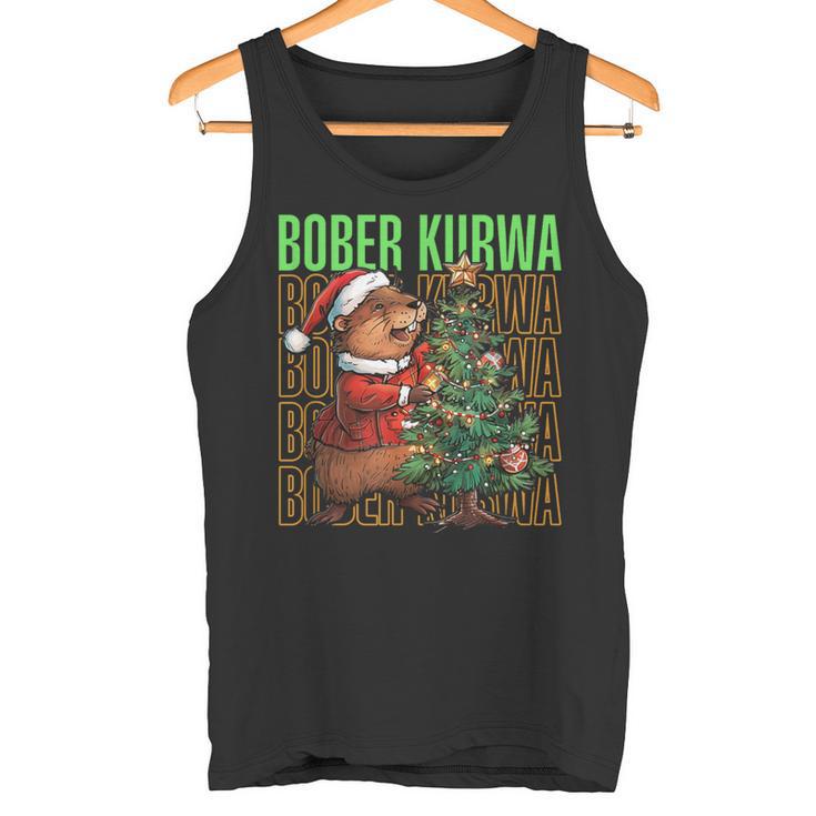 Polish Meme Christmas Bobr Kurwa Bober Bobr Tank Top