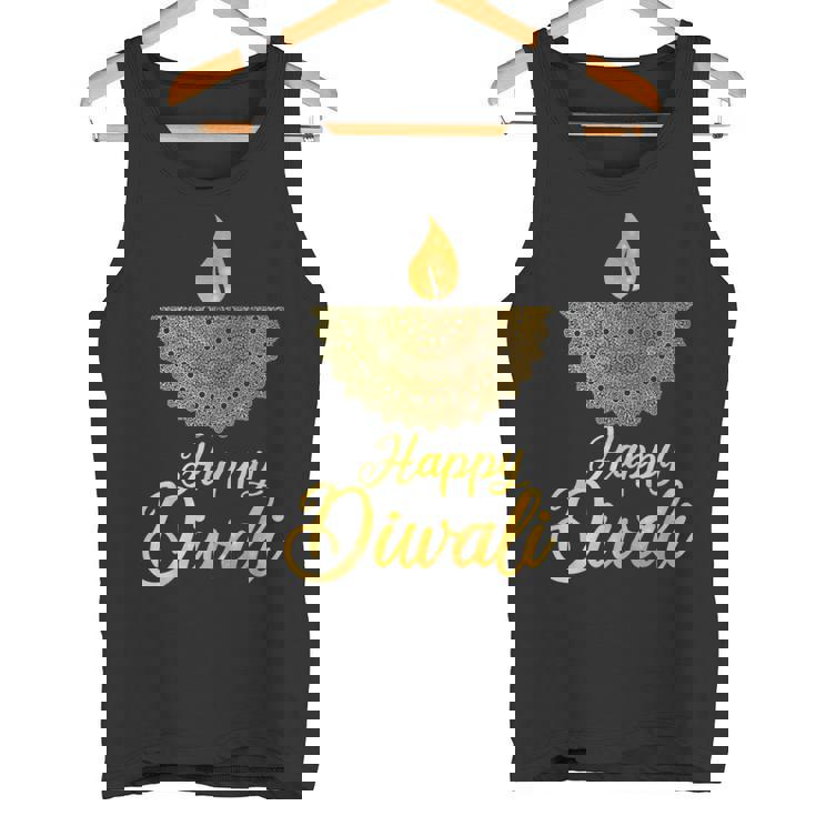 Happy Diwali Lantern Festival Lights Hindu Diya Deepavali Tank Top