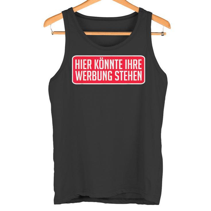 Hier Kann Ihre Werbung Stehhen Für Einen Influencer Tank Top