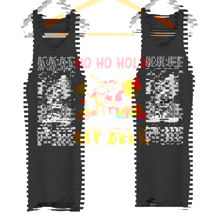 Ho Ho Hold My Beer Santa & Reindeer Beer Bestie T-Shirt