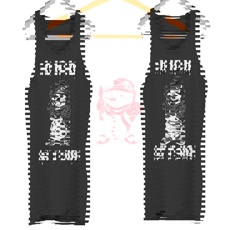 Ho Ho Ho Let It Show Horror Fan Creepy Snowman Christmas Tank Top