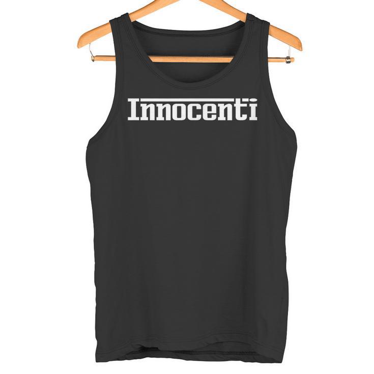 Innocenti Name Text Italy Italy Surname Tank Top