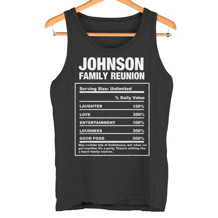 Johnson Familientreffen Nachname Afrikanischer Amerikanischer Nachname Tank Top