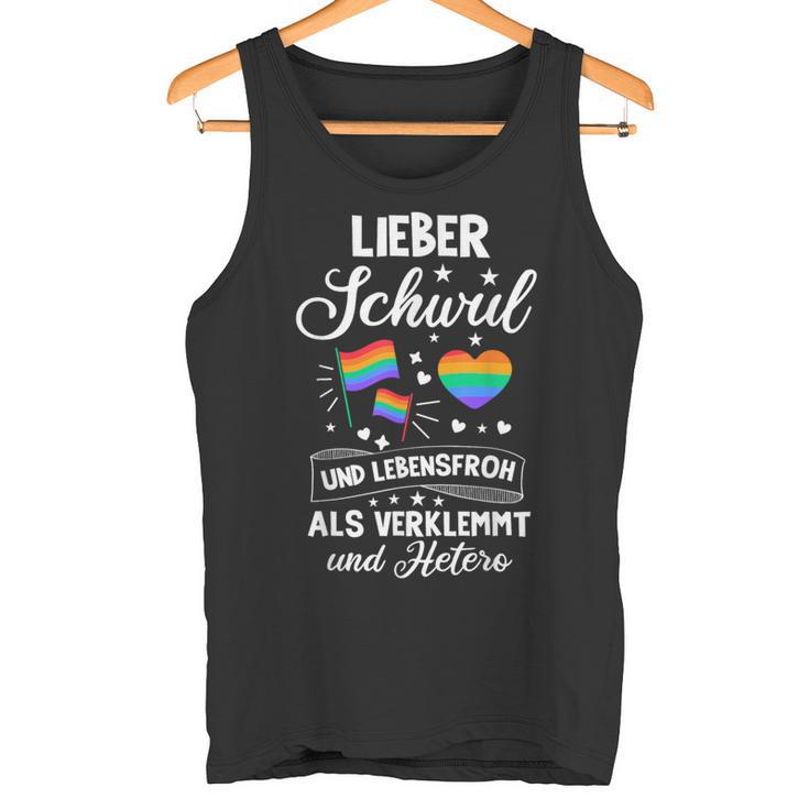 Lieber Schwul Und Lebensfroh Alserlemmund Und Hetero Pride S Tank Top