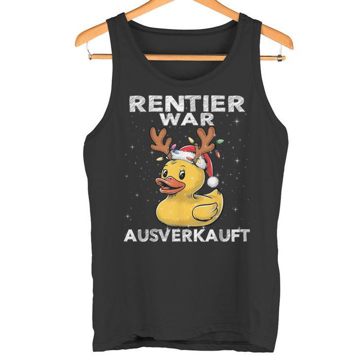 Reindeer Was Ausverkauft Elk Saying Christmas Tank Top