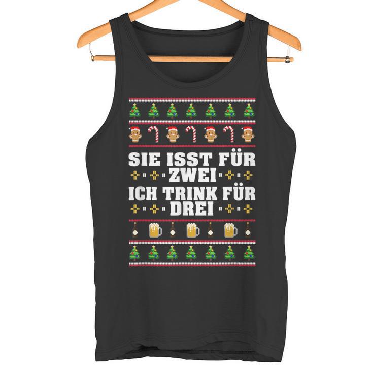 Sie Isst Für Zwei Ich Trink Drei Werdender Father S Tank Top