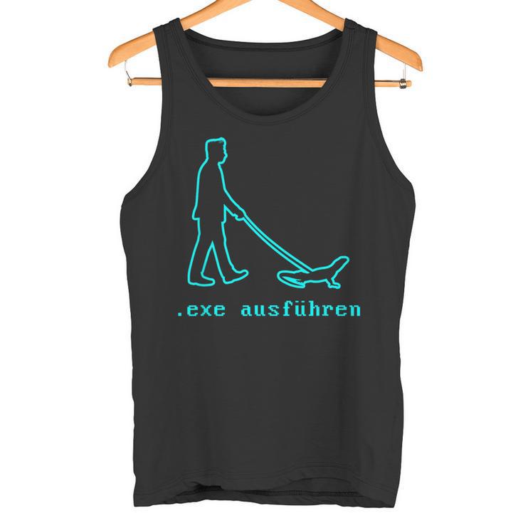 Sys Admin Programmer Computer Scientist Exe Running Tank Top