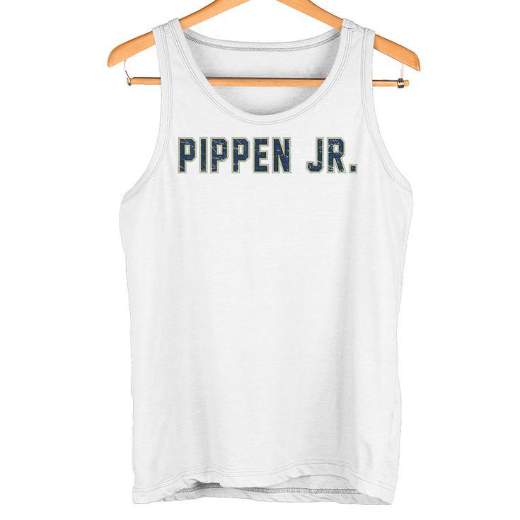 Distressed Team Pippen Jr Last Name Proud Family Gray Tank Top