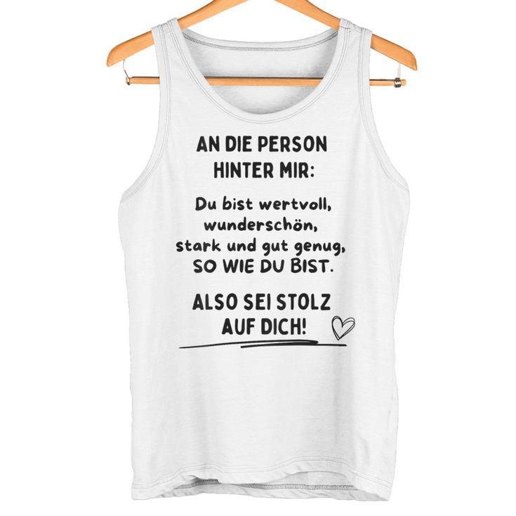 Du Bist Gut Genug Gray Tank Top