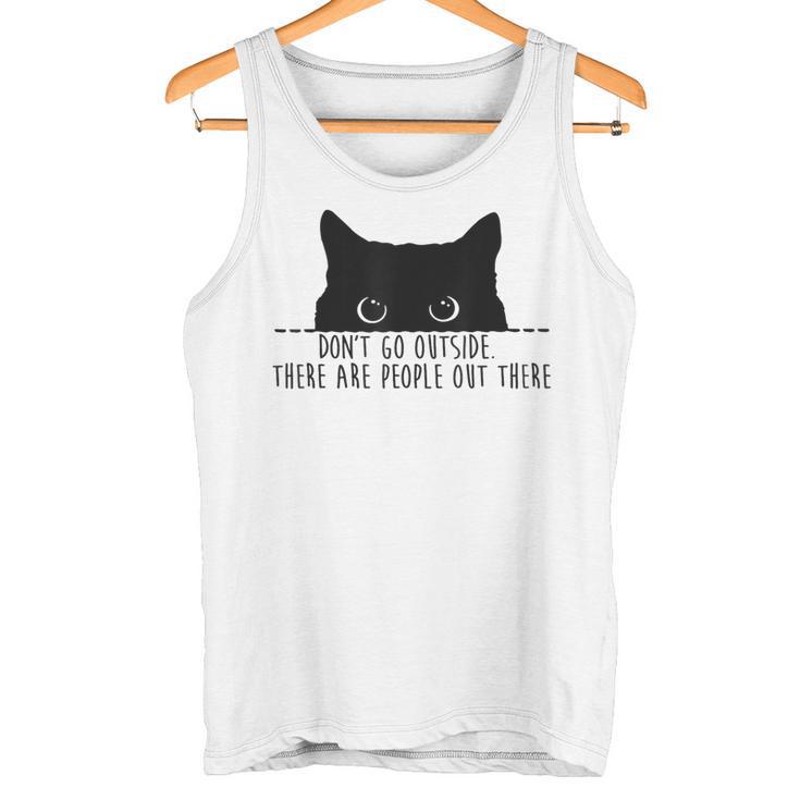 Cat Leute Da Draußen Cat French Language Tank Top