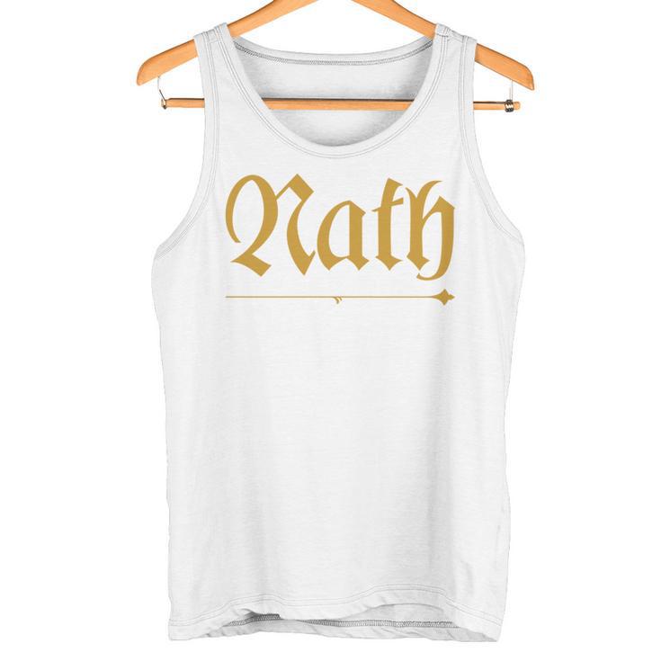 India Surname Nath Family Hindi Indian Surname Tank Top