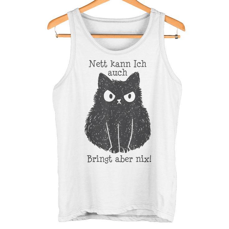 Nett Kann Ich Auch Bringt Aber Nix Cat Fun Gray S Tank Top