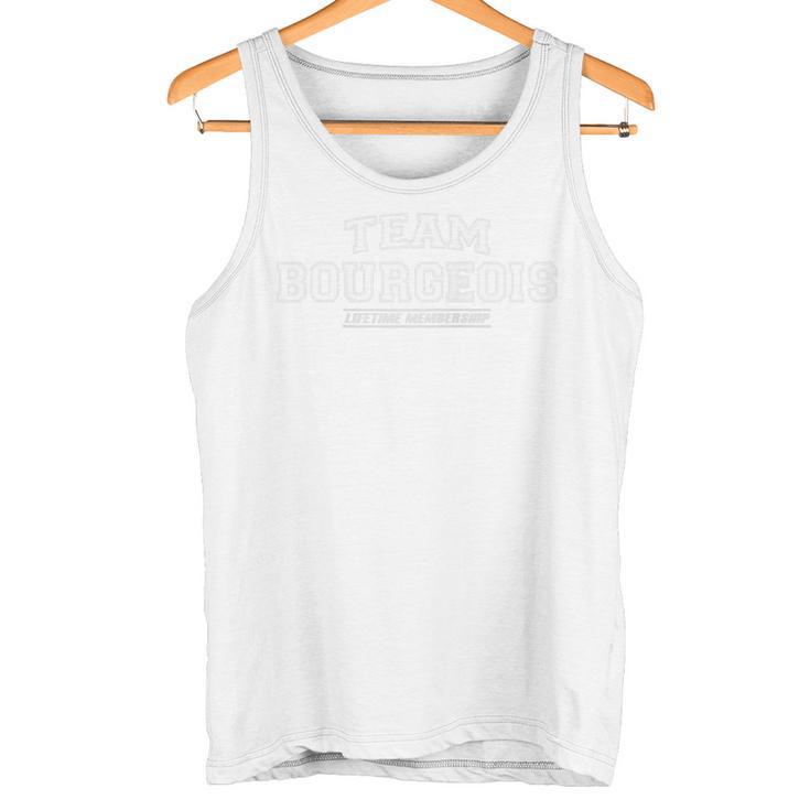 Team Bourgeois Stolzer Familiennachname Nachname Raglan Tank Top