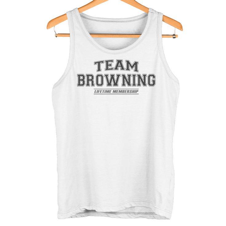 Team Browning Stolzer Familiennachname Nachname Geschenk Tank Top