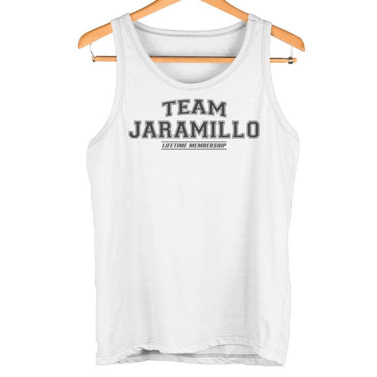 Team Jaramillo Proud Surname Last Name Gray Tank Top