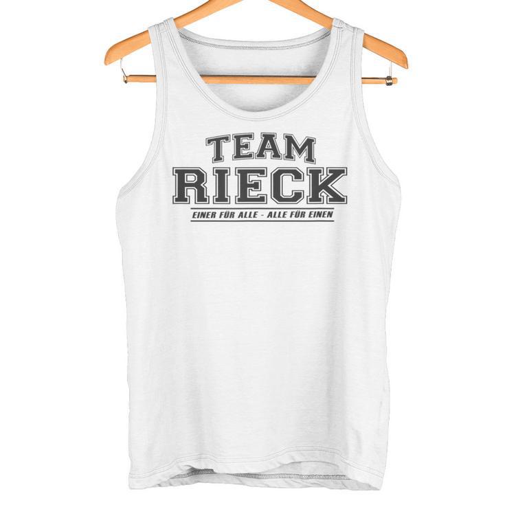 Team Rieck Stolze Familie Nachname Geschenk Tank Top