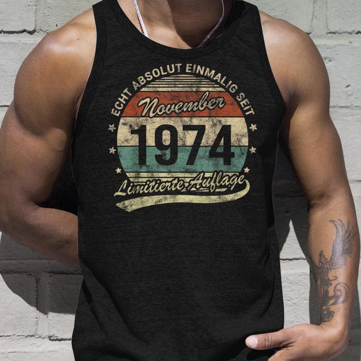 50Th Birthday Real Absolut Einmalig Seit November 1974 Tank Top Geschenke für Ihn