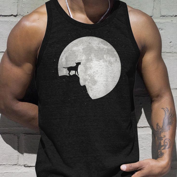 Bull Terrier Dog Portrait Dog Portrait Moon Tank Top Geschenke für Ihn