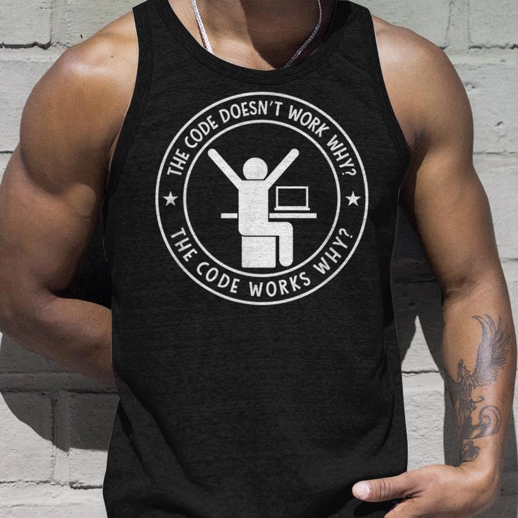 Code Works Why Programmer Meme Tank Top - Monsterry AU
