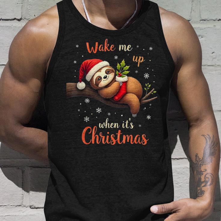 Cute Christmas Fautier Wake Me Up When Christmas Tank Top Geschenke für Ihn