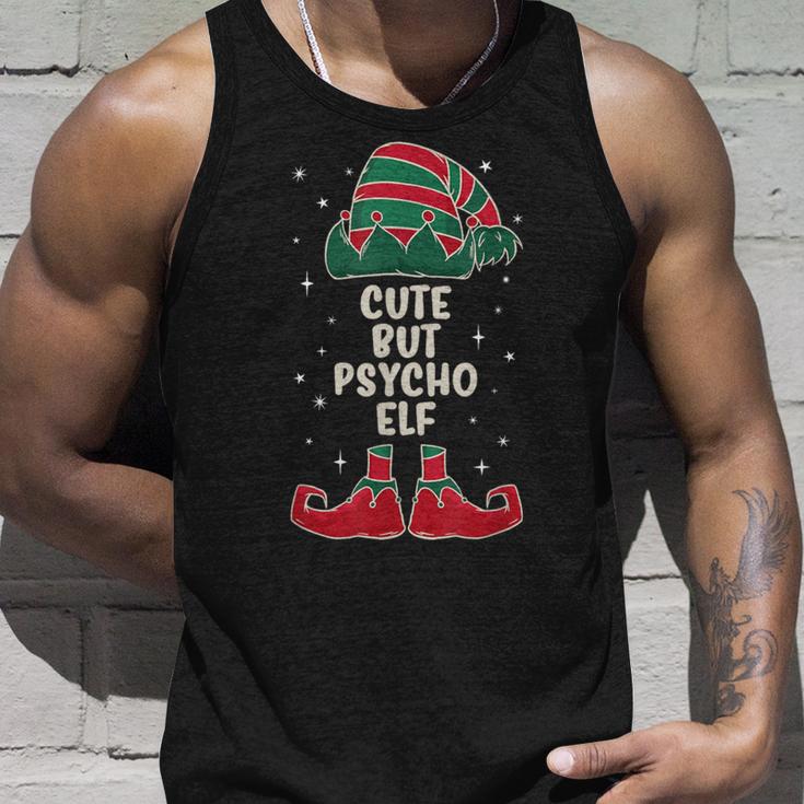 Cute But Psycho Elf Lustiges Elfenoutfit Für Elfenfans Tank Top Geschenke für Ihn