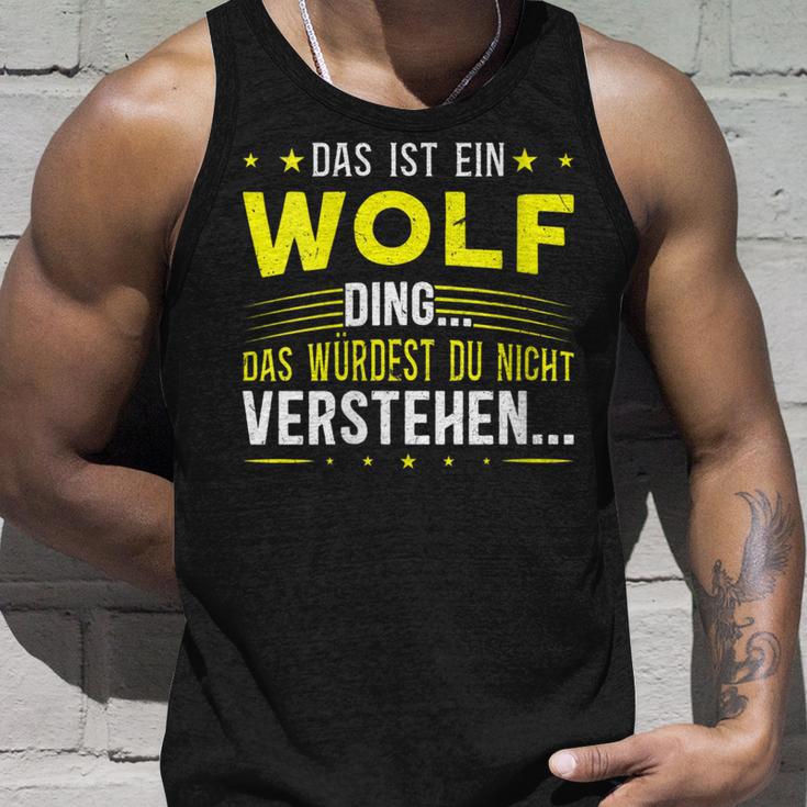 Damen Das Ist Ein Wolf Ding Spruch Für Familie Wolf Mit-Ausschnitt Tank Top Geschenke für Ihn