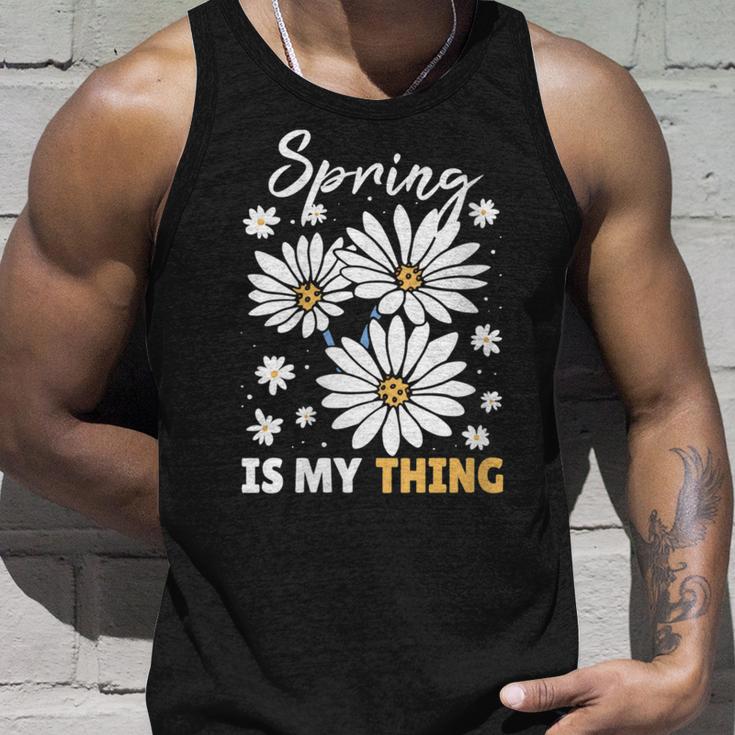 Damen Frühling Ist Mein Ding Gänseblümchen Mit-Ausschnitt Tank Top Geschenke für Ihn