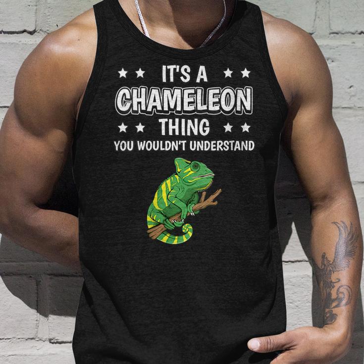 Damen Ist So Ein Chamäleon Ding Lustiger Spruch Chamäleons Mit-Ausschnitt Tank Top Geschenke für Ihn