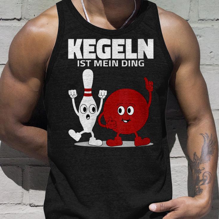 Damen Lustige Kugel & Kegel I Kegeln I Kegeln Ist Mein Ding Mit-Ausschnitt Tank Top Geschenke für Ihn