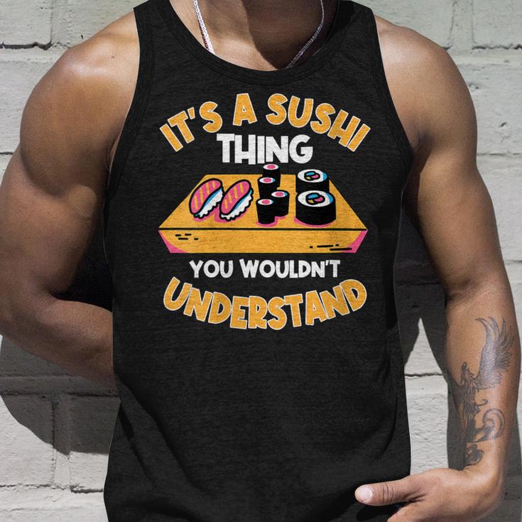 Damen Sushi Ist So Ein Sushi Ding Maki Nigiri Sashimi Mit-Ausschnitt Tank Top Geschenke für Ihn