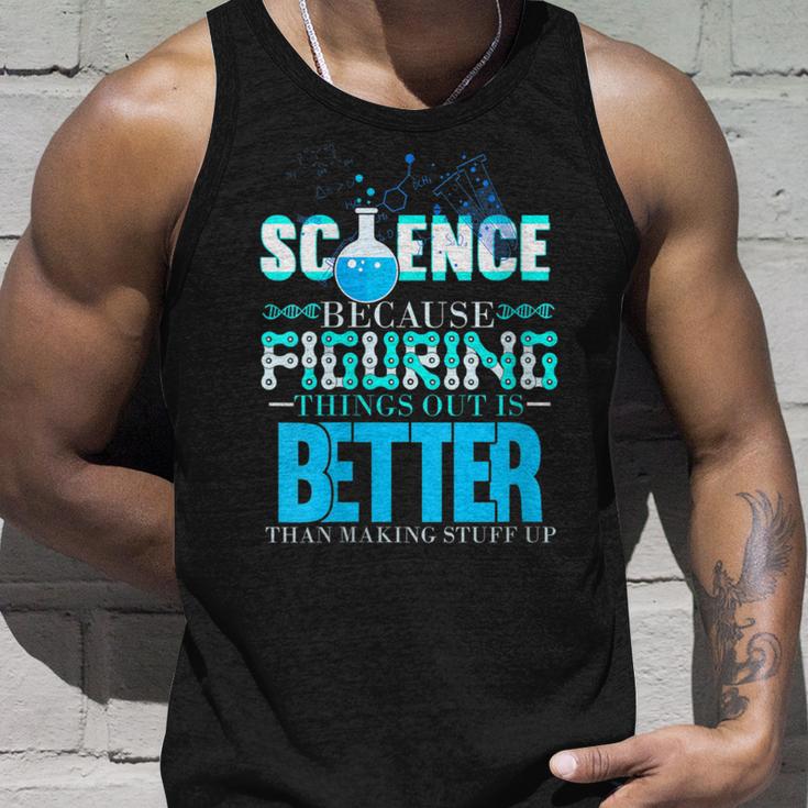 Damen Wissenschaft Weil Es Besser Ist Dinge Herauszufinden Scientist Mit-Ausschnitt Tank Top Geschenke für Ihn