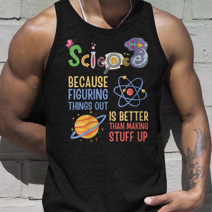 Damen Wissenschaft Weil Es Besser Ist Dinge Herauszufinden Lustiger Lehrer Mit-Ausschnitt Tank Top Geschenke für Ihn