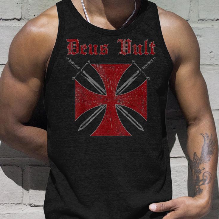 Deusult Helmet Templar Order Templar Holy Cross Tank Top Geschenke für Ihn