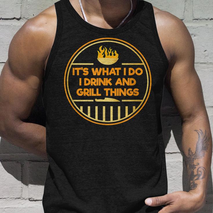 Es Ist Was Ich Mache Ich Trinke Und Grille Dinge Tank Top Geschenke für Ihn