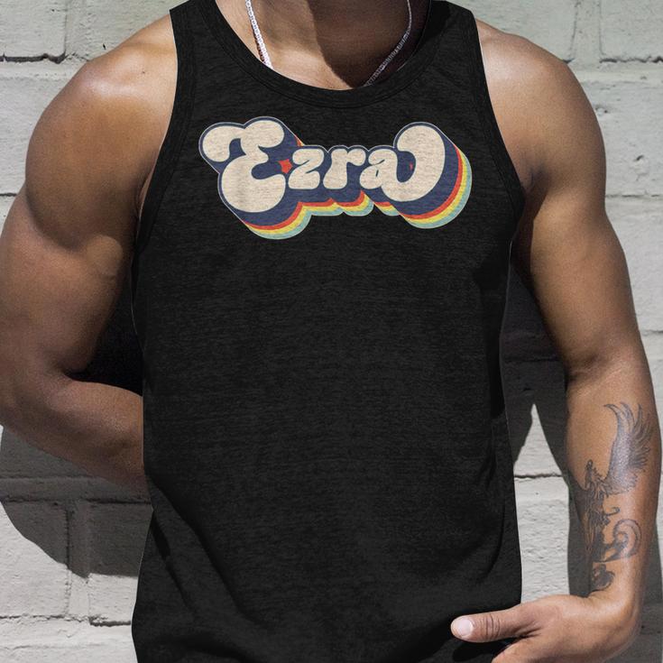 Ezra Name Personalised Surname First Name Ezra Tank Top Geschenke für Ihn