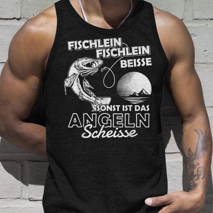 Fischlein Beisse Angler Fishing Tank Top Geschenke für Ihn