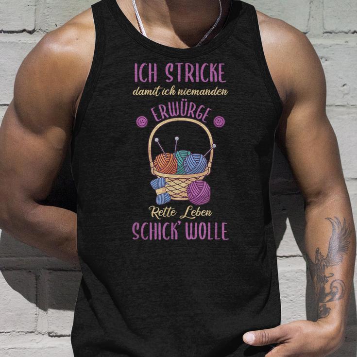 Knitted Ich Stricke Damit Ich Niemanden Erwürge Tank Top Geschenke für Ihn