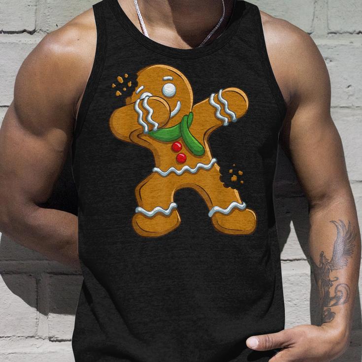 Gentle Gingerbread Man Christmas Dab Tank Top Geschenke für Ihn