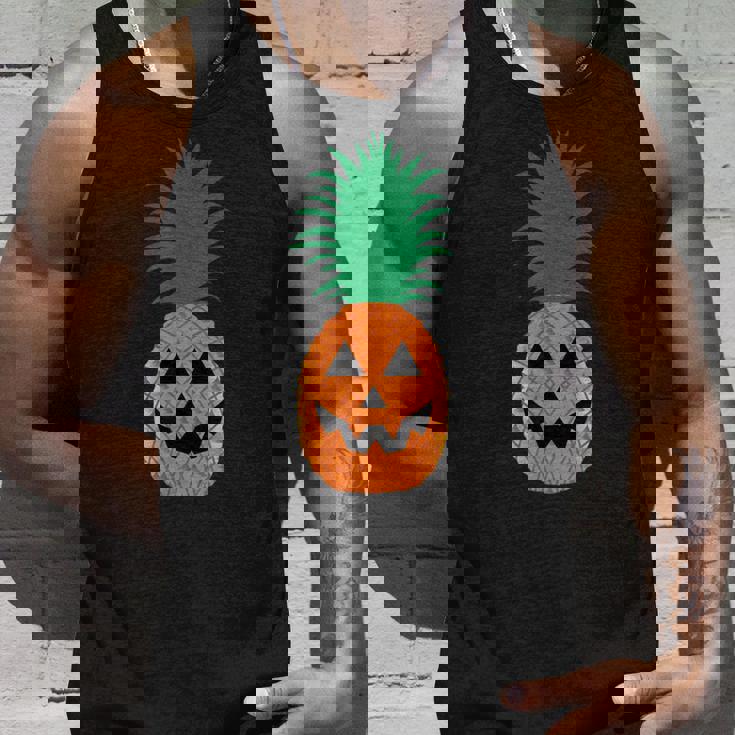 Halloween Pineapple Pumpkin Jack-O-Lantern Hawaii Tank Top Gifts for Him